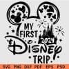 Mickey Mouse My First Trip to Castle 2024 Svg