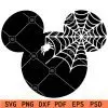 Mickey Head with spiderweb svg