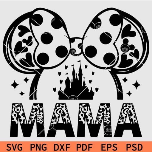 Minnie Mouse Leopard Prints Mama Svg