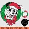 Minnie Mouse Christmas Floral Wreath SVG
