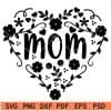 Mom in a heart Symbol svg