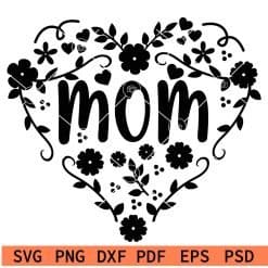 Mom in a heart Symbol svg
