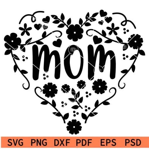 Mom in a heart Symbol svg