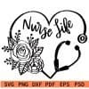 Floral Nurse Life SVG