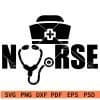 Nurse stethoscope and hat SVG