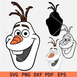 Layered Disney Olaf SVG