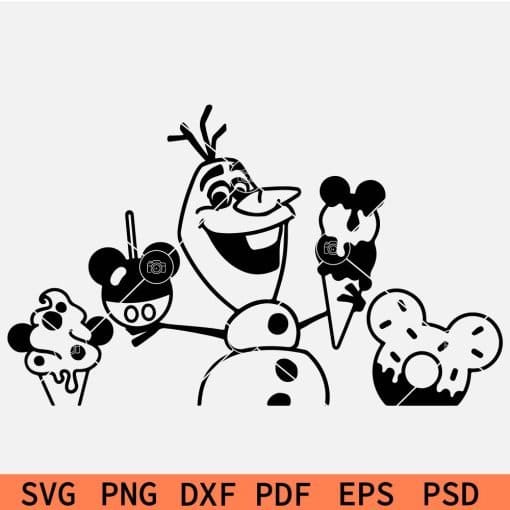 Olaf frozen snacks svg