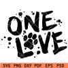 Distressed One Love SVG