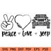 Peace Love Jeep SVG