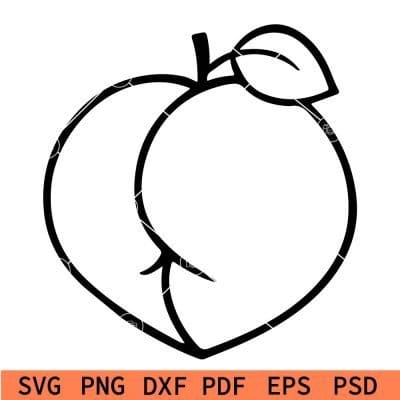 Ass Peach SVG, Peach Ass SVG Files For Cricut, Funny Peach Fruit SVG