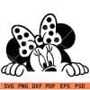 Minnie Mouse Peeking SVG