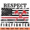 Respect Firefighter Distressed Flag svg