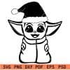 Santa Baby Yoda outline SVG