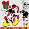 Santa Mickey Christmas Present SVG