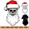 Santa skull with beards layered