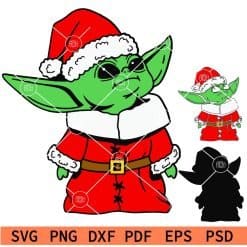 Santa Yoda Layered SVG