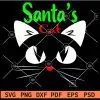 Santa's Cat SVG