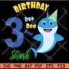 Birthday Shark 3 SVG