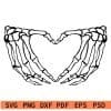 Skeleton hands heart Symbol svg