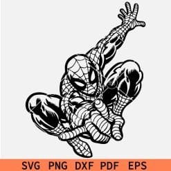 Flying Spider Man Line art SVG
