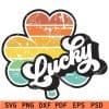 Grunge Lucky Shamrock SVG