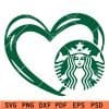 Starbucks with heart symbol SVG