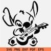 Stitch playing guitar SVG