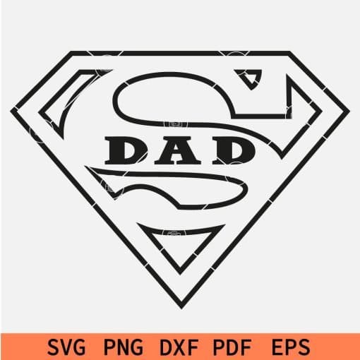 Super Hero Logo Dad SVG