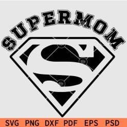 Super Mom Super hero Logo SVG