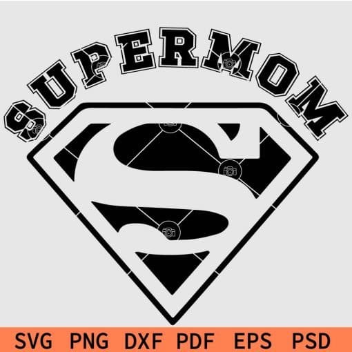 Super Mom Super hero Logo SVG