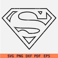 Super hero logo outline svg