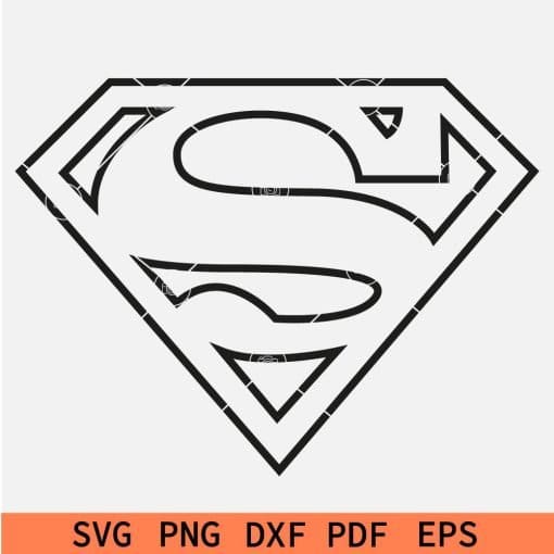 Super hero logo outline svg