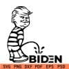 Donald Trump Peeing on Joe Biden svg