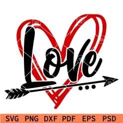 Love inside Heart Symbol SVG