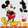 Vintage Mickey Bending Backwards Layered svg