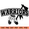 Warriors Axe and Feathers Logo SVG