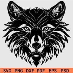 Wolf Head Mandala SVG