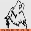 Wolf Howling SVG