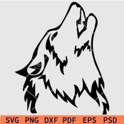 Wolf Howling SVG