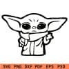 Baby Yoda outline svg