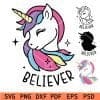 Believer unicorn svg