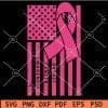 Patriotic Breast Cancer Awareness SVG