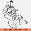 Girl Donald Duck with Bow SVG