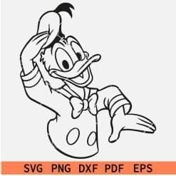 Girl Donald Duck with Bow SVG