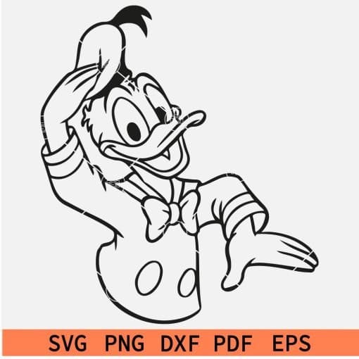 Girl Donald Duck with Bow SVG