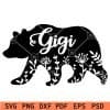Floral Gigi bear svg
