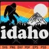 Retro Idaho big foot svg