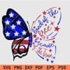 Land of the free because of the brave butterfly svg