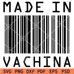 Made in vachina Barcode SVG