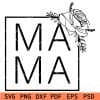 Rectangle Floral Frame Mama SVG